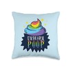 UNICORN POOP Rainbow Poo Crud Pile Funny Magical Meme Throw