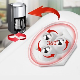 YadklDrnE Self-Adhesive Caster Wheels with Stainless Steel Ball Bearings - Set of 8 | 360 Degree Swivel Wheels for Kitchen Appliances, Small Furniture, Storage Boxes, and Trash Bins -black