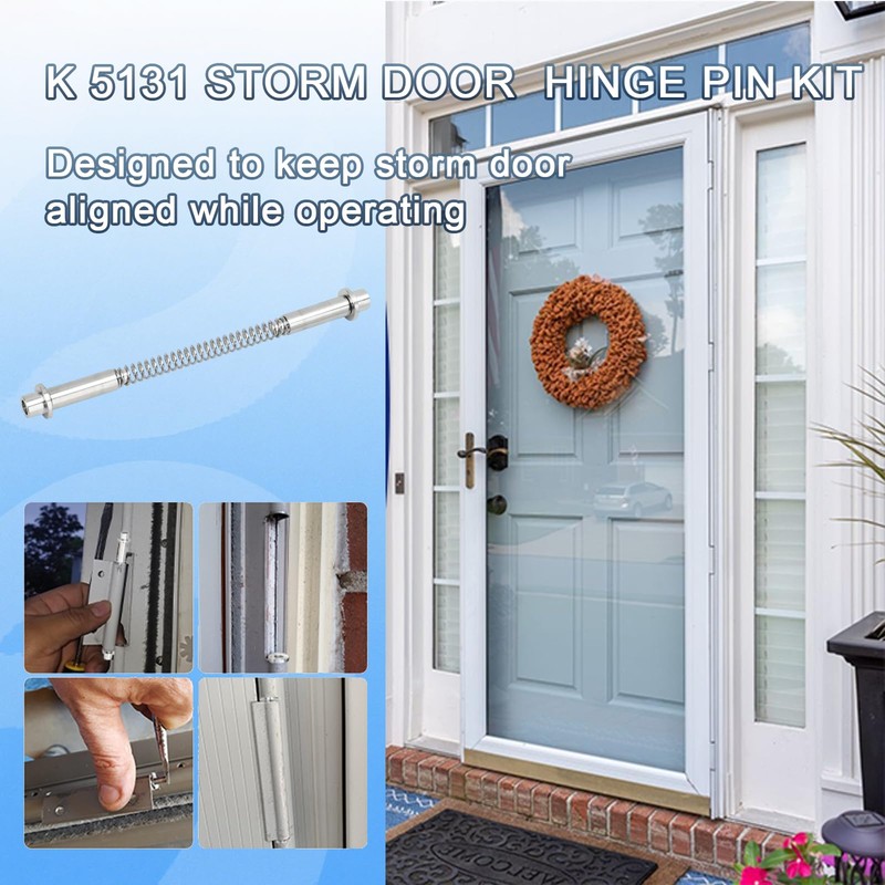 4 Sets K5131 Aluminum Storm Door Hinge Pin Kit, 8