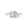 Wishrocks 1 Cttw Toi Et Moi Engagement Ring For Women
