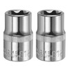 sourcing map 2pcs E-Torx Socket 1/2" Drive E18 External Torx