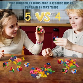 ICEPAPA, Children's Eraser, Pack of 20 Cube Puzzle Erasers, Suitable as Small Gifts for Children, Advent Calendar Filling Children or Party Bags Children's Birthday Party (Contains 5 Shapes)