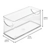 iDesign Narrow Pantry Organizer Bins with Handles - Storage Bin