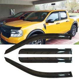 4pcs Original Shatterproof Rainproof Side Window Wind Deflectors for 2022-2024 Ford Maverick,Tape-on Rain Guards Sets,Nice Looking Window Visors for Cars,Vent Deflector for Maveric 22-24 94182