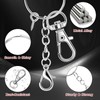 150Pcs Keychain Rings Set, 25mm Key Ring Hoops, Keyring Chain