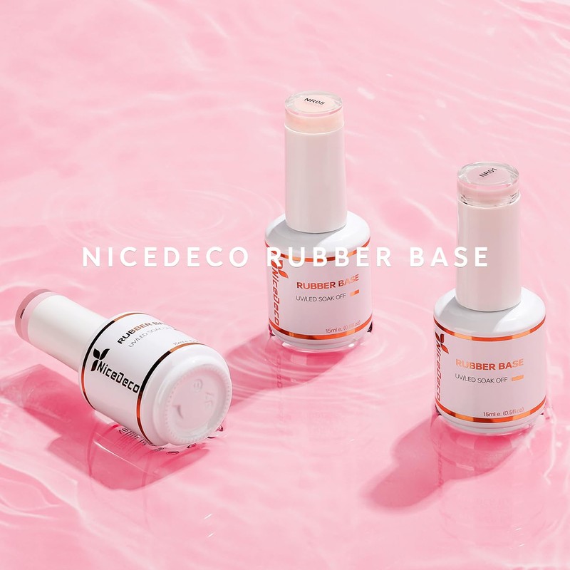 Nicedeco Hema Free Rubber Base Gel for Nails Cruelty Free