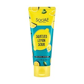 Soo'AE Squeezed Lemon Scrub Vitamin C enriched Peeling Gel 2.71 fl. oz 80 ml Face Wash Exfoliate for Oily Acne Skin