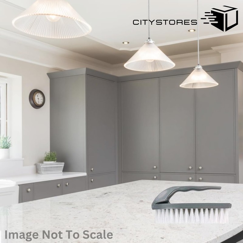 Citystores® Iron Shaped Grey Scrubbing Brush Heavy Duty Cleaning Brush