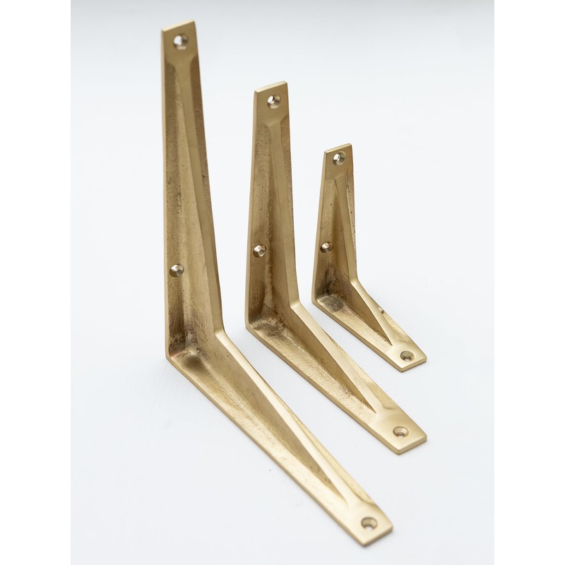 Satin Brass Shelf Brackets | Heavy Duty Brackets for Kitchen