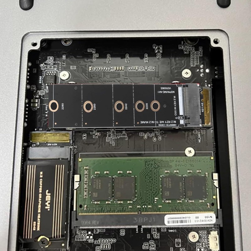 POFET Nvme Adapter, M2 KEY A/E to NVME Converter Card