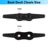 BALAVA Boat Cleats 6 inch,Boat Dock Cleats,Electrophoretic Coated Black Dock