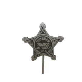 Franco American War Veteran Grave Marker, Cast Aluminum with Bronze Colored Highlights, Memorial Flag Holder, Veteran Plaque, Made in The USA