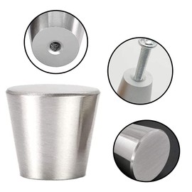 Lepidi Pack of 12 Kitchen Cabinet Knobs, Single Hole Handle, Cabinet Knob, Furniture Knobs, Simplicity Furniture Knobs Handle with Screws for Cabinets, Drawers, Doors (Silver)