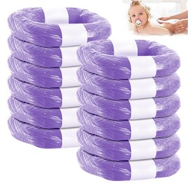Refill Film Nappy Bucket: Pack of 12 Baby Refill Film for Nappy Bin Refill Foil Rings Refill Bag 4.5 m Nappy Bin Refill Film, Refill Pack Nappy Bucket for Octagonal Nappy Bin (Purple)