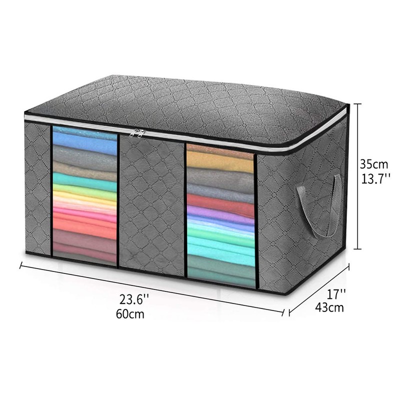 4PCS Clothes Storage Bag Large Capacity Clothing Organizers Foldable Closet