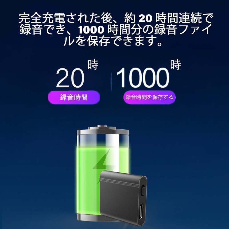 64G Built-in Magnetic Voice Recorder Mini IC Recorder HD Recording