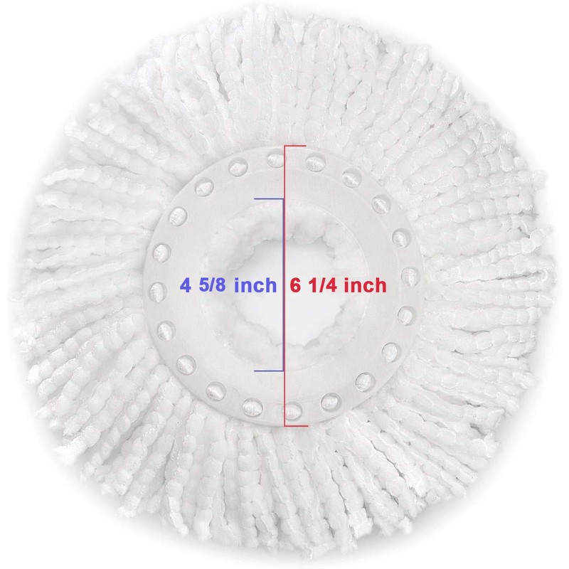 3 Pack Spin Mop Replacement Head for Hurrica, Mopnad, Cassabel