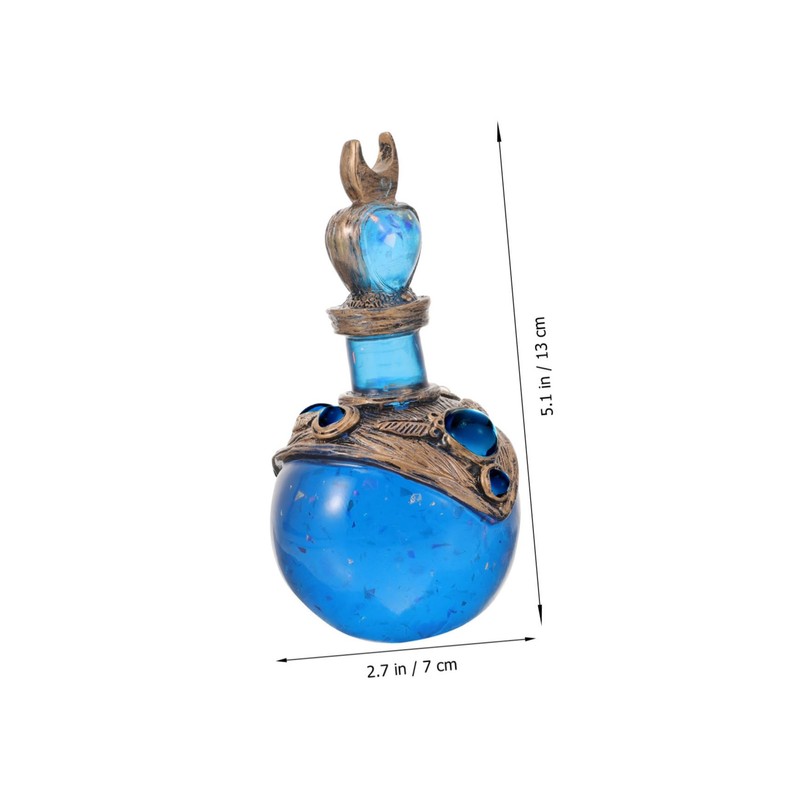 Kichvoe Resin Decorative Potion Bottle Figurine Shiny Mermaid Design for