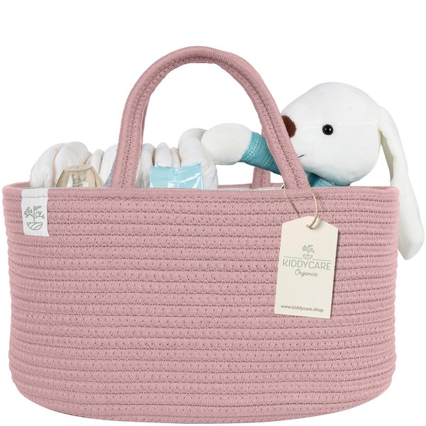 KiddyCare Diaper Caddy Organizer for Baby Nursery Basket with Handle
