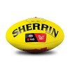 Sherrin AFLW Replica Training Leather Ball, Yellow, Size 4