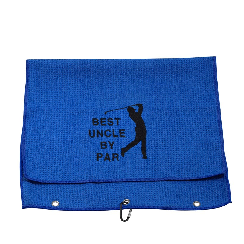 Best Uncle by Par Golf Towel Uncle Golf Gift Embroidered