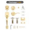 EHOMEWARE 1 Pack Gold Entry Door Handles, Front Door Knobs