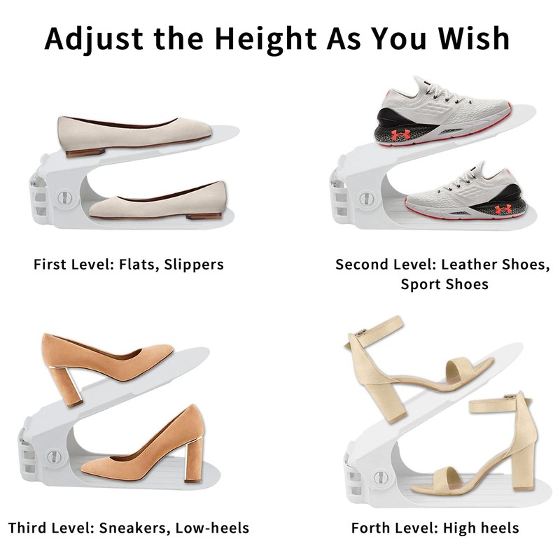 HOMOKUS Shoe Slots Organizer for Closet Organization, 20 Pack Adjustable