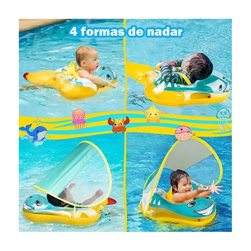 TAIMEI Flotador Bebé 8-15 Kg Niño 3 Meses-6años Salvavidas Inflable
