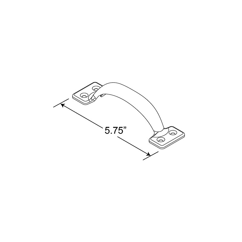 Prime-Line MP18707-1 Gate Pull, 5-3/4 In., Steel Construction, Zinc-Plated Finish