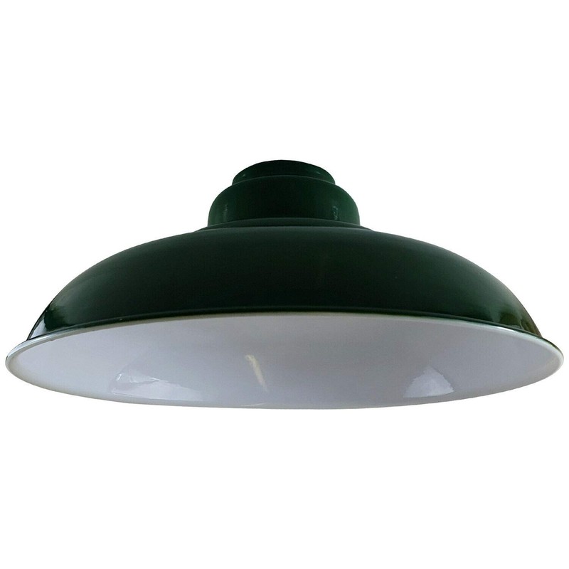 LEDSone Industrial Green Vintage Curvy Metal Pendant Ceiling Lamp Shade