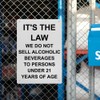 It's The Law We Do Not Sell Alcoholic Sign, 8.5
