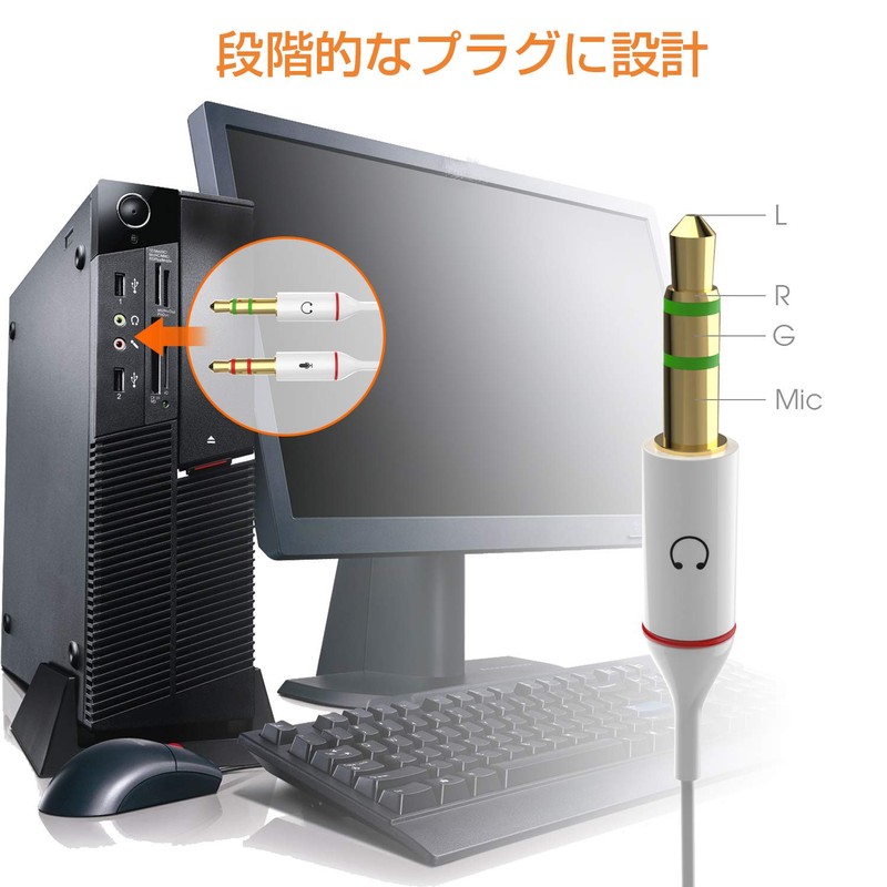 Audio Distribution Cable, BEADY Stereo Mini Plug Jack Converter Cable