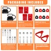 Zhushan 4PCS 1/0 AWG 175A Battery Quick Connect/Disconnect Plugs (Red),