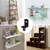 Cerpourt Shelf Support Pegs, 40 Pcs L-Shaped Black Steel Cabinet