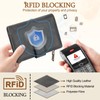 ONEKERUN Women's PU Leather Medium Purse with RFID Blocking Wallet