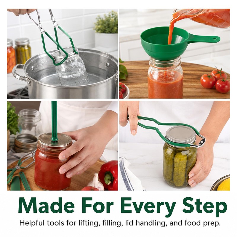 Canning Supplies Starter Kit, 6 Pcs Stainless Steel Starter Set
