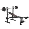 600LBS Multi-Function Weight Bench Set with Squat Rack for Full