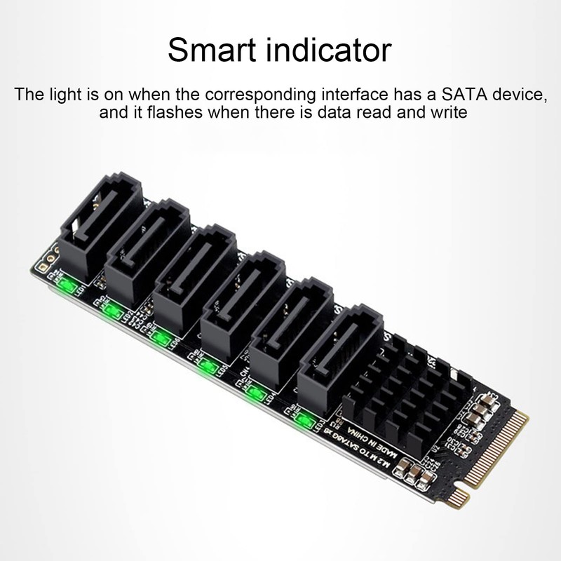 M.2 to SATA3.0 Converter - High-Speed ASM1166 M.2 PCIe to