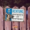 Malinois Belgian Mali Sign Warning 110 System Door Sign Dog