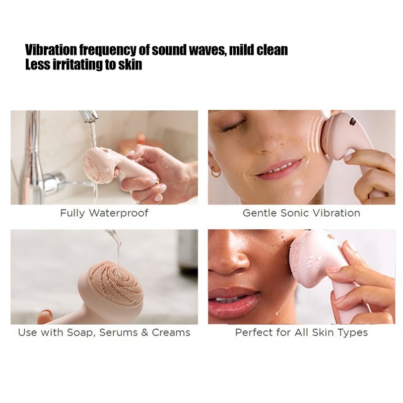 Silicone Face Cleaner Electric USB Rechargeable Waterproof Face Deep Cleaning