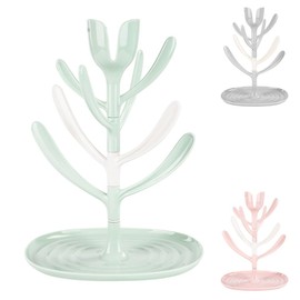 Kikkaboo Tulip Bottle Dryer for 8 Baby Bottles Cups Accessories Removable Light Green