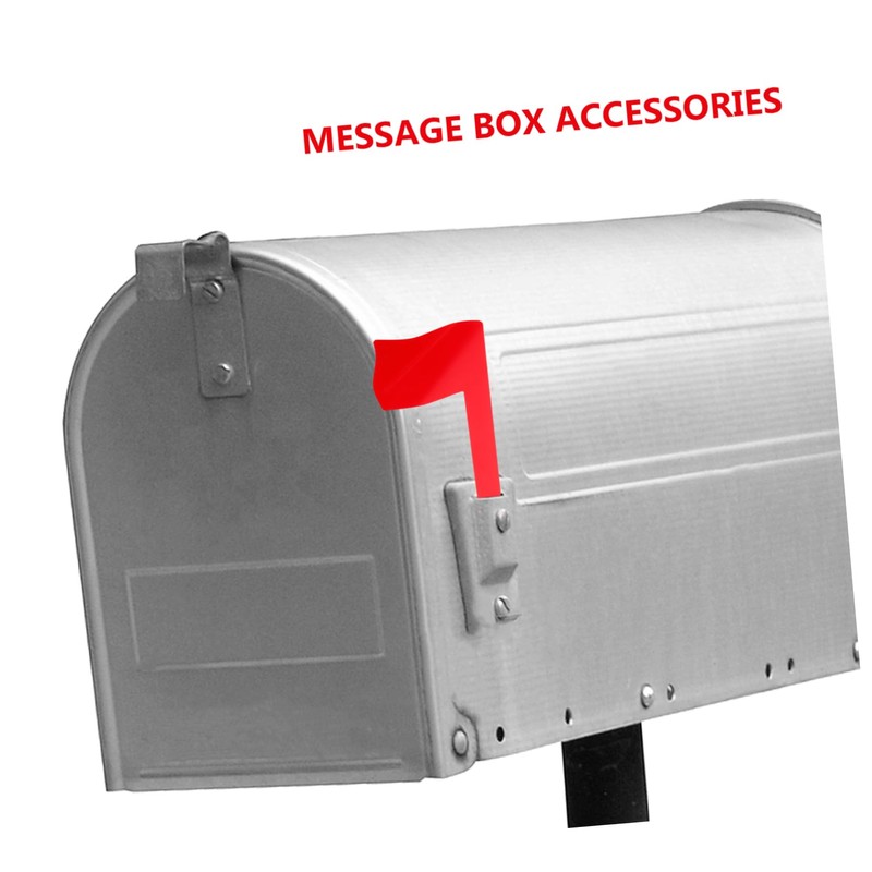 KONTONTY 2Pcs Acrylic Mailbox Flag Replacement Kit Durable Garden Mailbox
