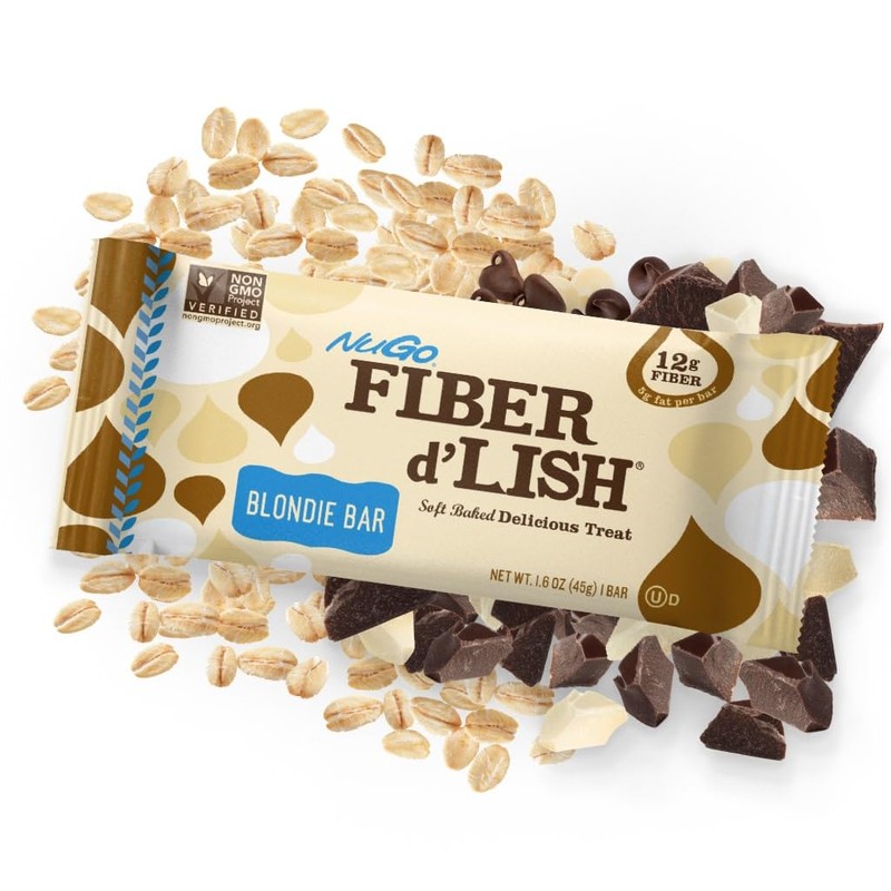 NuGo Fiber d'Lish Blondie, 12g High Fiber, 160 Calories, 16