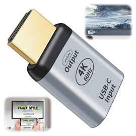 Sharelove USBC to HDMI Adapter, Practical USB C Type C 3.1 Female Source to HDMI Sink HDTV Adapter, Aluminium 4K 60HZ for Many Models of Tablet & Phone & Laptop