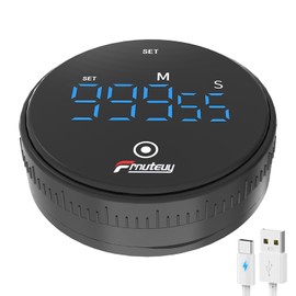 Digital Kitchen Timer,Large LED Display with Magnetic Countdown Countup Timer,Visual timers for Classroom Cooking Fitness Studying,Easy for Seniors and Kids(Black) 2025NEW Design