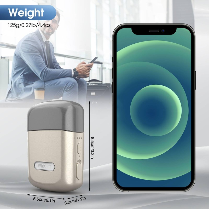 WIROFR Electric Razor for Men Magnetic Protection Cover 3 Floating