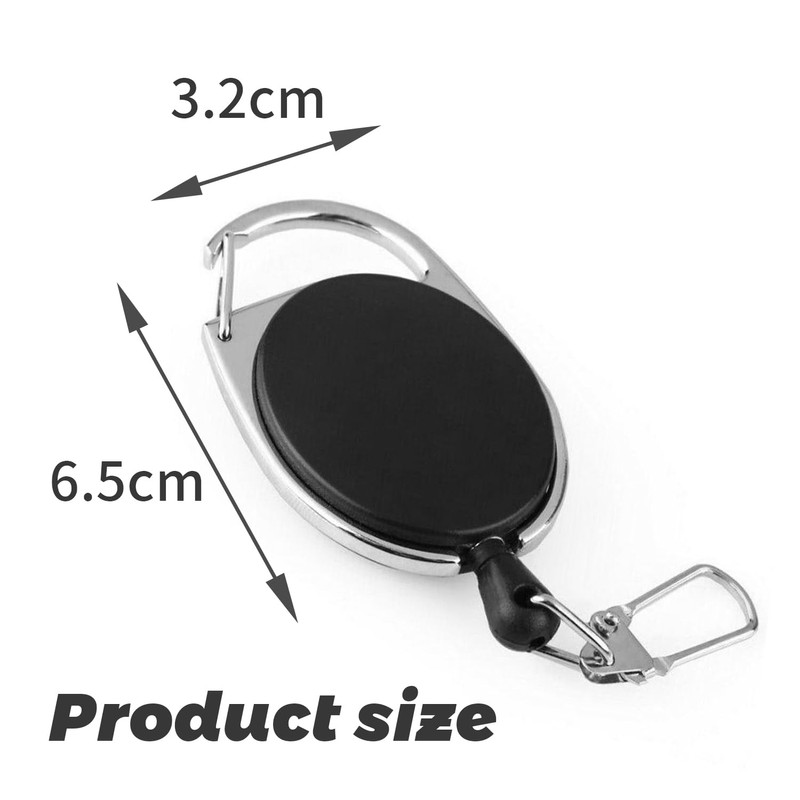 INF Extendable key ring, key chain with yo-yo function, key