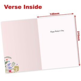 Absolutely Yours Mothers Day Card for Mum. Floral Design with matching Envelope. 210x148mm. Ecofriendly. Printed and Packed in UK