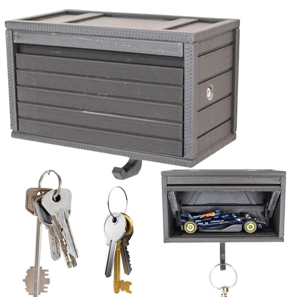 Car Garage Key Holder with Opening Door,Fun 3D Printed Keys