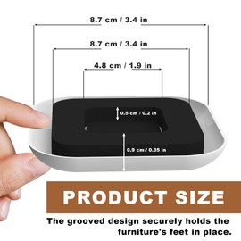 NIUXX 4Pcs Reusable Furniture Sliders for Carpet, Moving Gliders with Grooved, Square Furniture Mover Sliders for Carpet, Moving Heavy Furniture Appliances Quickly and Easily